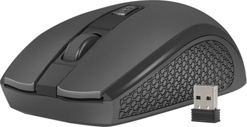 Jay 2 - mouse - 2.4 GHz - black - Mus - Optisk - 4 - Svart