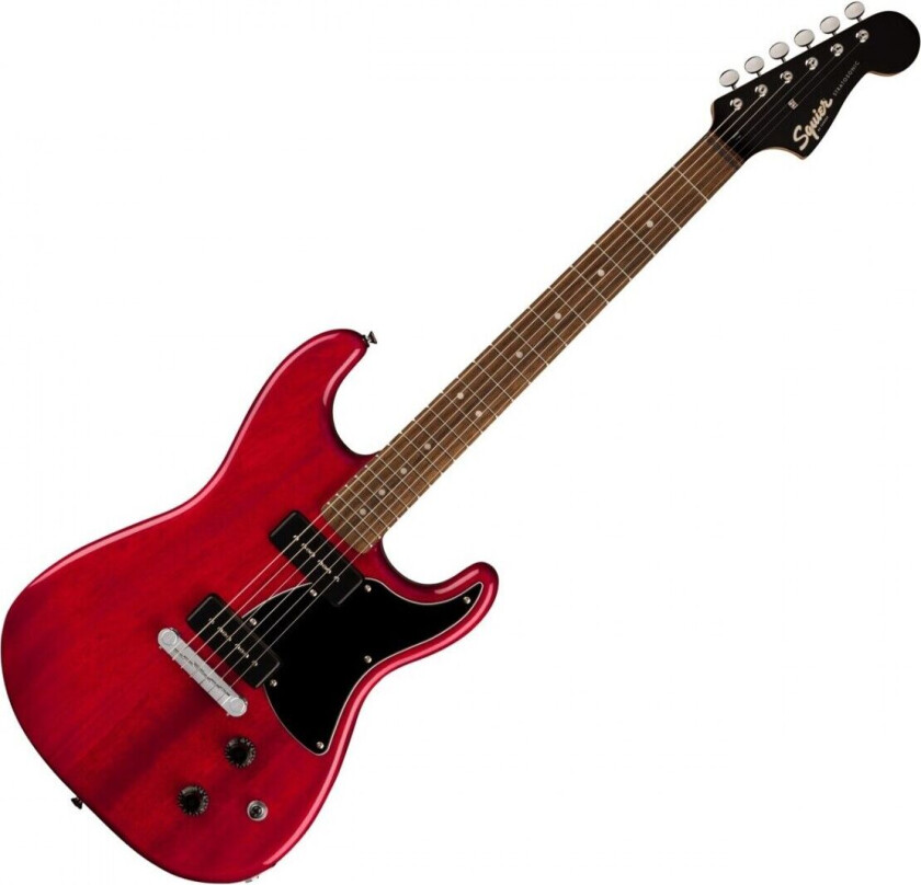 Squier Paranormal Strat-O-Sonic Crimson Red Transparent, Laurel