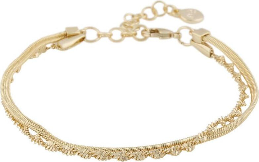 Serena Double Bracelet Plain Gold