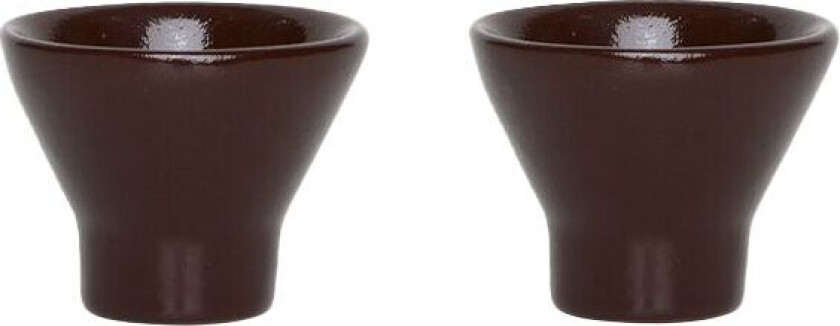 Yuka eggekopp 2-pk Dark terracotta