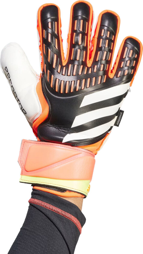 Predator Match Fingersave Keeperhansker Black/Solar Red/Solar Yellow 8