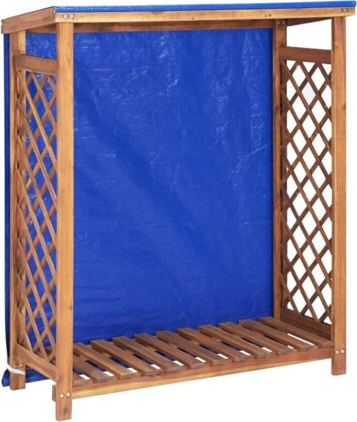 Vedskjul 105x38x115 cm heltre akasie