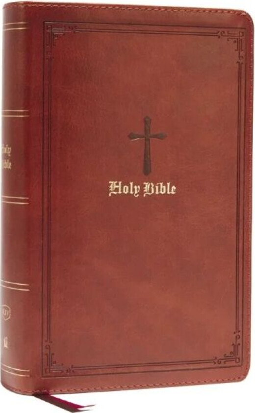 KJV, Personal Size Large Print Single-Column Reference Bible, Leathersoft, Brown, Red Letter, Comfor av Thomas Nelson