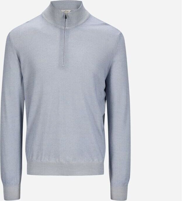 Half Zip Vintage Merino - Light Grey Grå 52