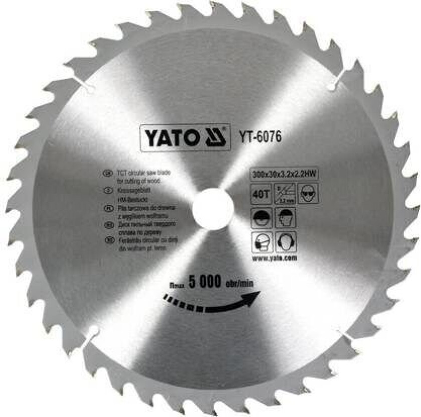 SIRKELSAG 300x30mm 40-TENNER 6076