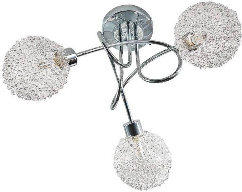 Taklampe Ticino, 3 lyskilder, rund