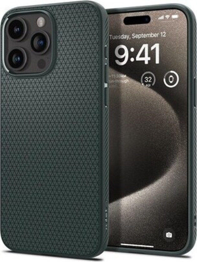 iPhone 15 Pro Max Liquid Air Deksel - Mørke Grønn