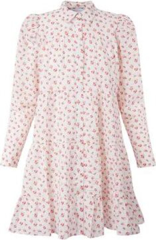 Comma Crepe Dress - White Berry Print M