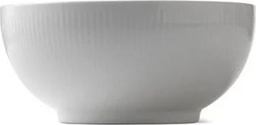 White Fluted bolle Diameter 21 cm