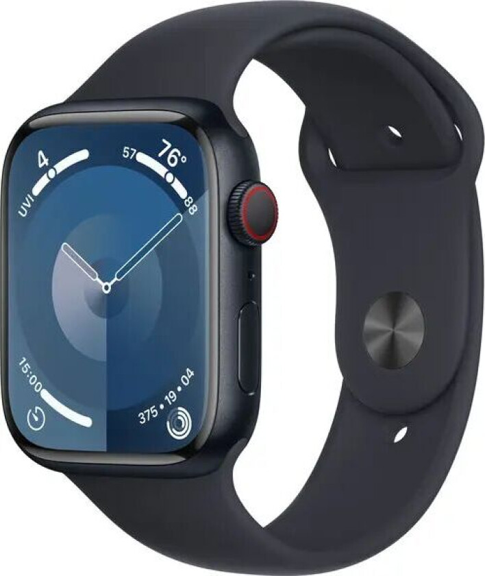 Bilde av Watch Series 9 GPS + Cellular 45mm Midnight Aluminium Case with Midnight Sport Band - M/L