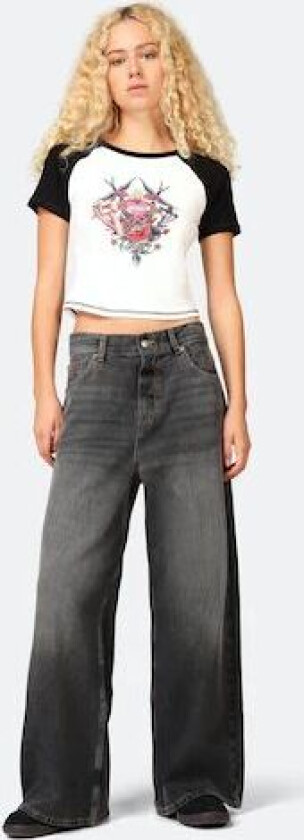 Wide AF jeans Hvit Unisex XS