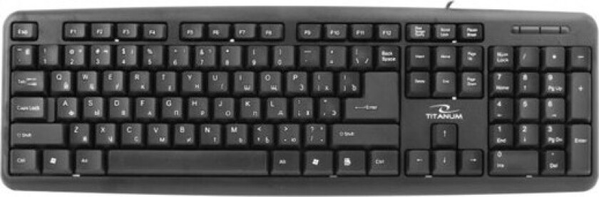 TITANUM TKR101 STANDARD KEYBOARD. USB RUSSIAN - Tastatur - Russisk - Svart