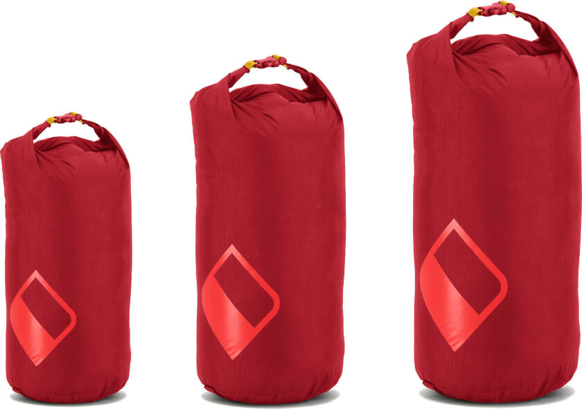 Trek Pro (L) Dry Bag Set OneSize, Ruby Red/Sunset Yellow