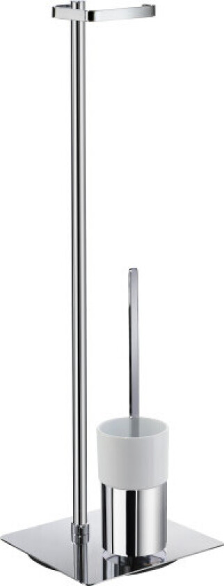 Bilde av fri smed toalettpapirholder/wc børste krom/porce