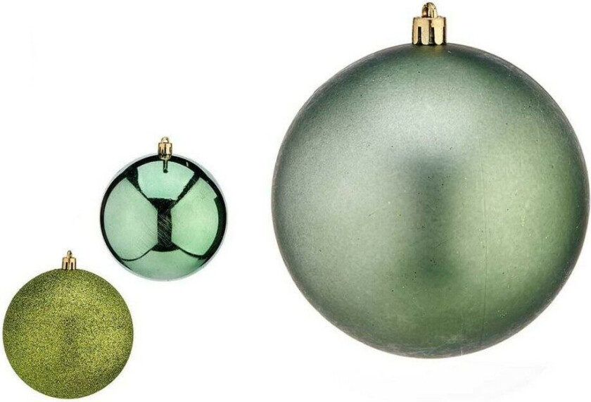 Juletrekuler à 10 cm 6 antall Grønn Plast