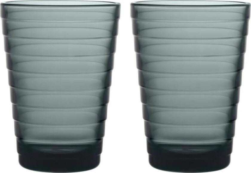 iittala Aino Aalto vannglass 2-pack 33 cl Mørkegrå