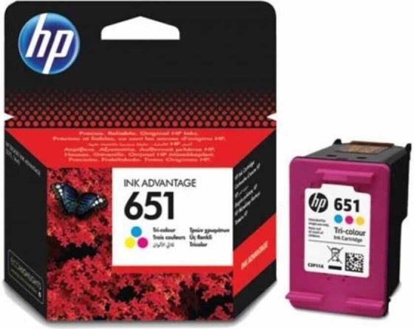 651 / C2P11AE (Cyan Magenta Yellow) Ink - Blekkpatron Fargebasert tricolor
