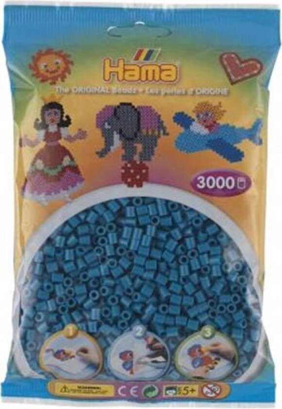 Midi-perler 201-83 Petrol - 3000 stk.