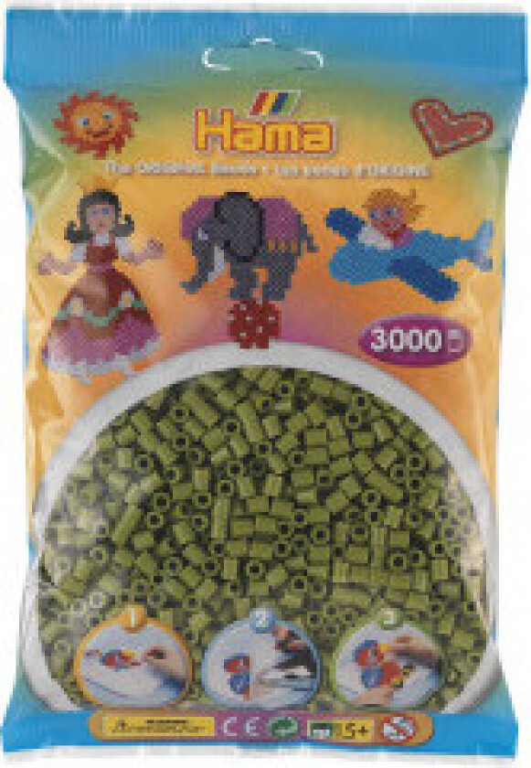 Midi-perler 201-84 Olive - 3000 stk.
