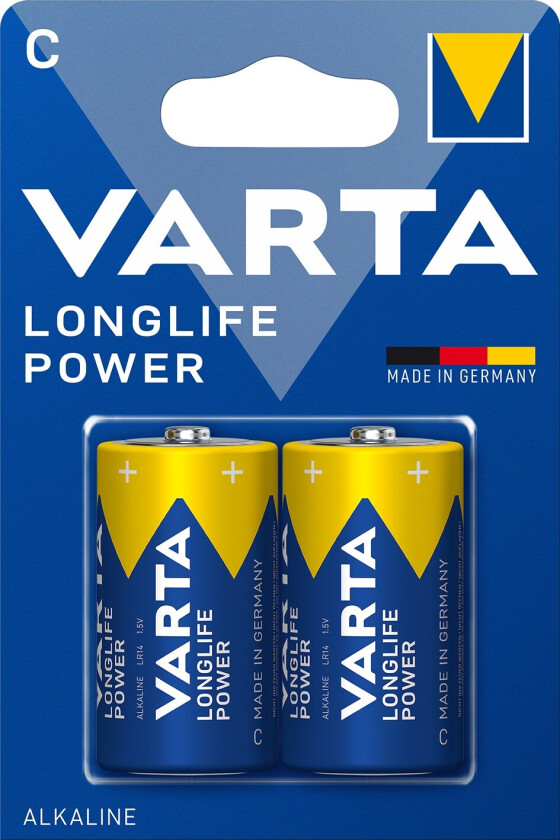 C-batteri VARTA Longlife Power, 2 stk.