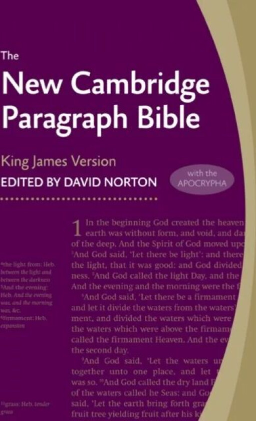 New Cambridge Paragraph Bible with Apocrypha, Black Calfskin Leather, KJ595:TA Black Calfskin