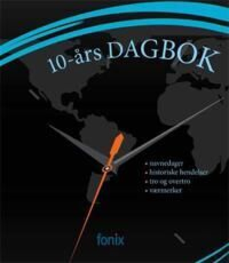 10-års dagbok. Notatbok med værmerker, navnedager, tro og overtro