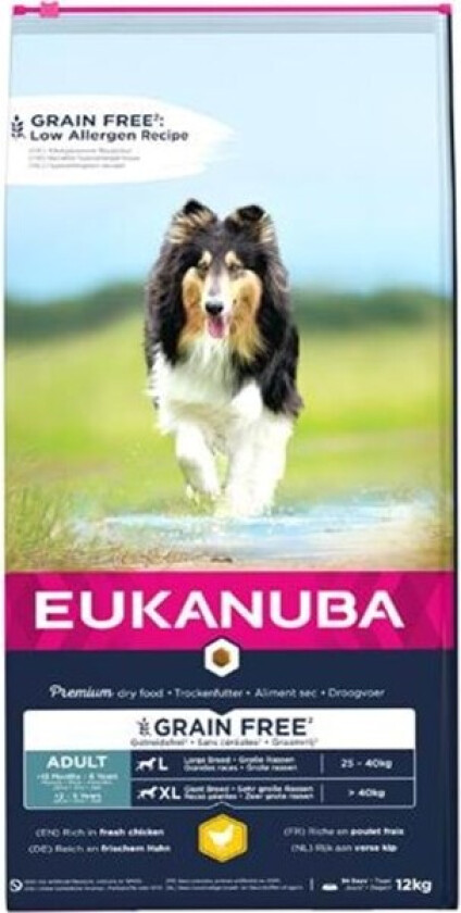 Eukanuba Dog Adult Grain Free Large & Giant Chicken (12 kg)
