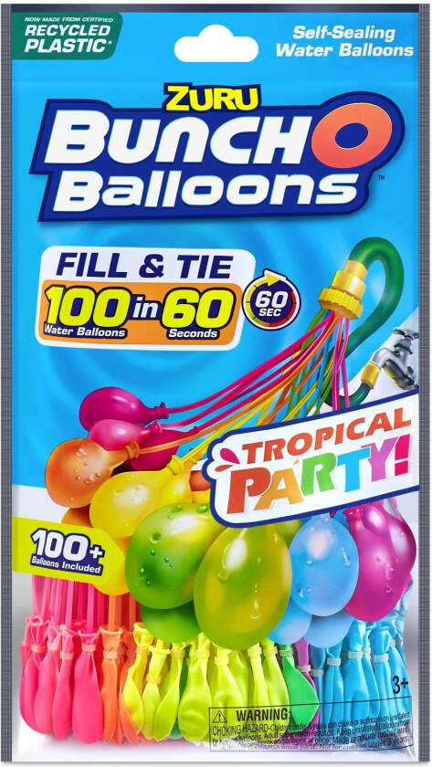 Zuru Bunch O Balloons Vannballong 3-Pakning - Tropical Party