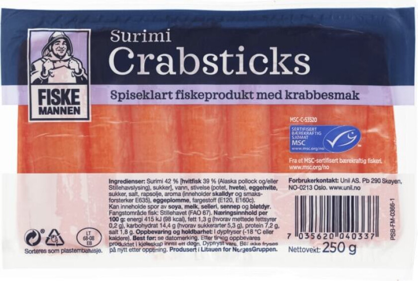 Crabsticks Msc 250g