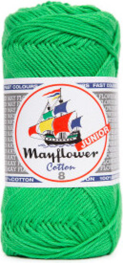 Cotton 8/4 Junior Garn 129 Frisk Grønn