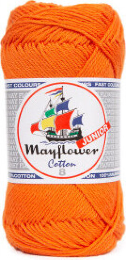 Cotton 8/4 Junior Garn 135 Støvet Lys Oransje