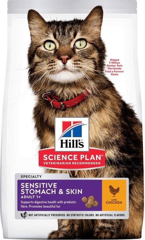 Hill's Science Plan Cat Adult Sensitive Stomach & Skin Chicken (7 kg)