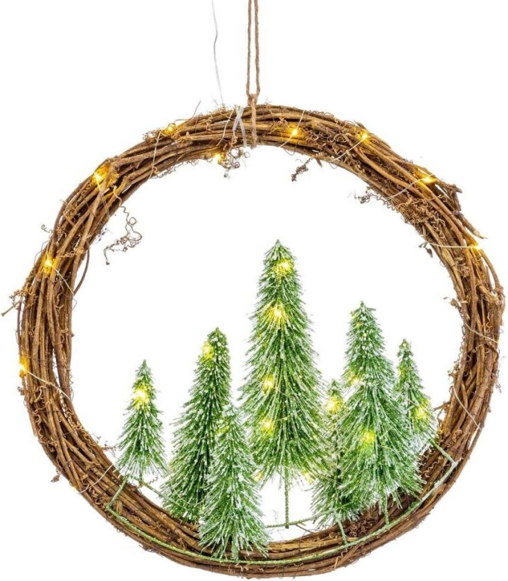 Julekrans Brun Grønn Plast 46 x 10 x 46 cm