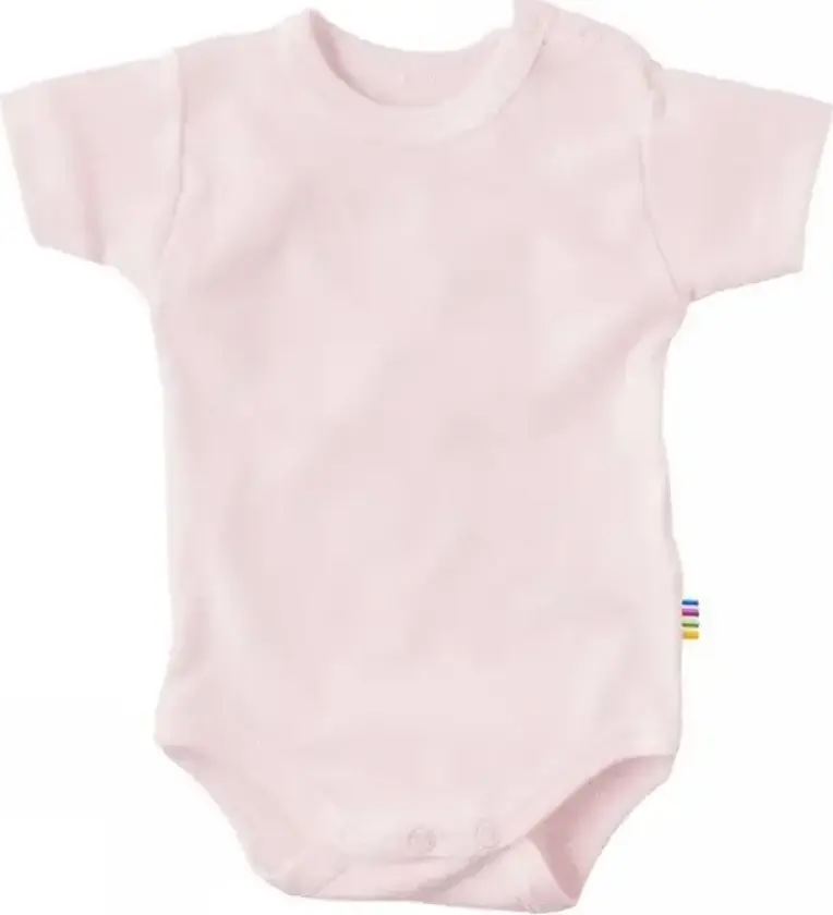 Lyserosa kortermet body i bambus | Joha | Baby | Søtt rosa | størrelse 80 | 96% Viscose(Bambus) og 4 Lycra til