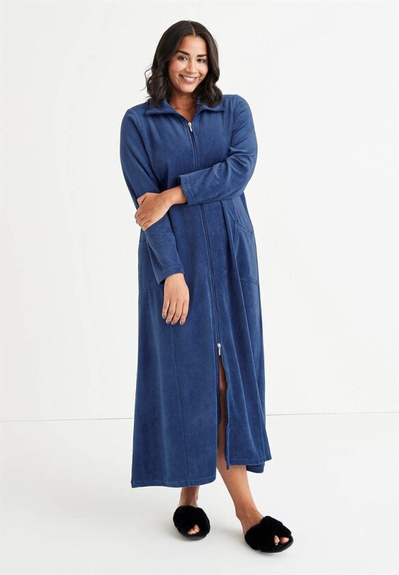 Lang morgenkåpe i velour Wilma 42/44