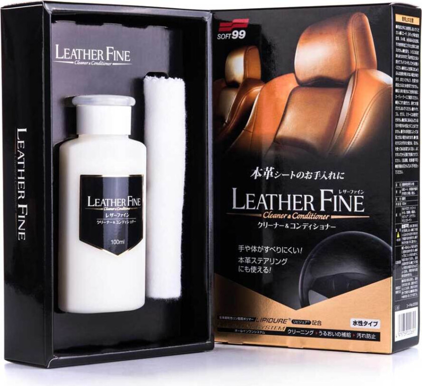 Skinnbehandling Soft99 Leather Fine Cleaner&Conditioner, 100 ml