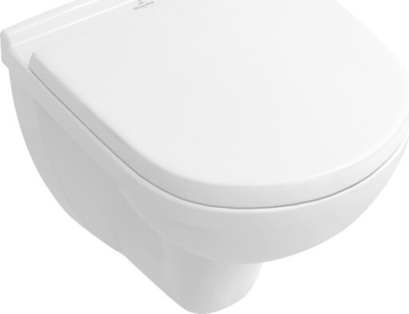 Villeroy , Boch O.Novo Compact vegghengt toalett, uten skyllekant, hvit