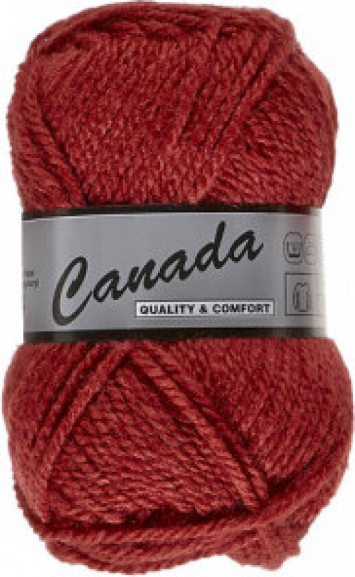 Lammy Canada Garn Unicolour 092 Oransje Rød