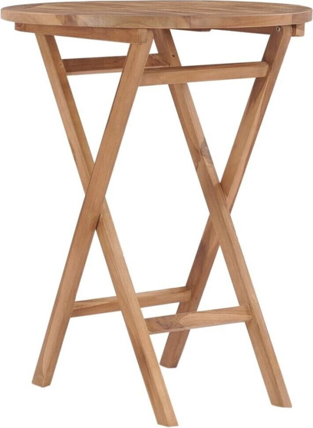 Sammenleggbart hagebord 60 cm heltre teak