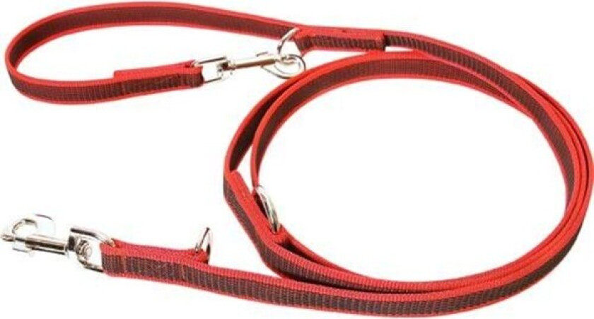 C&G - Super-grip dressage leash red/grey 20mm/2.2m