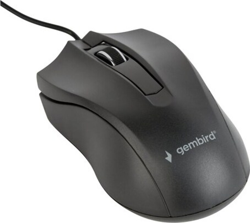 MUS-3B-01 - mouse - USB - black - Mus - Optisk - 3 knapper - Svart
