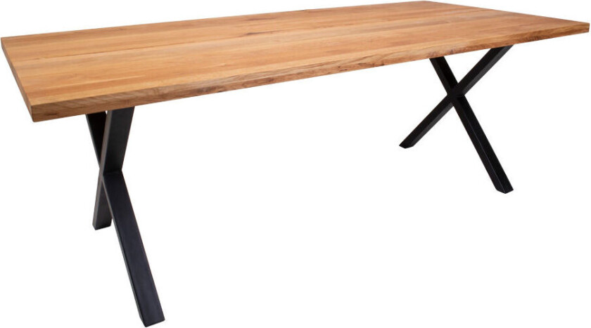 Moss spisebord 200x95 cm eik oljet, svart.