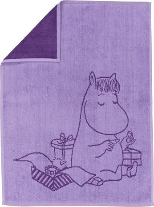 Mummitrollet håndkle 50 x 70 cm Snorfrøken fiolett