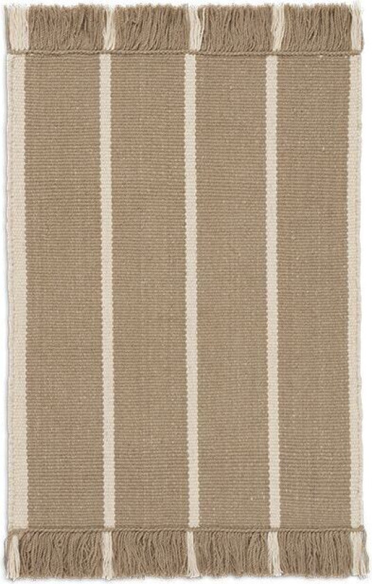 Calm kelim dørmatte Dark Sand, Off-white, 50x70 cm