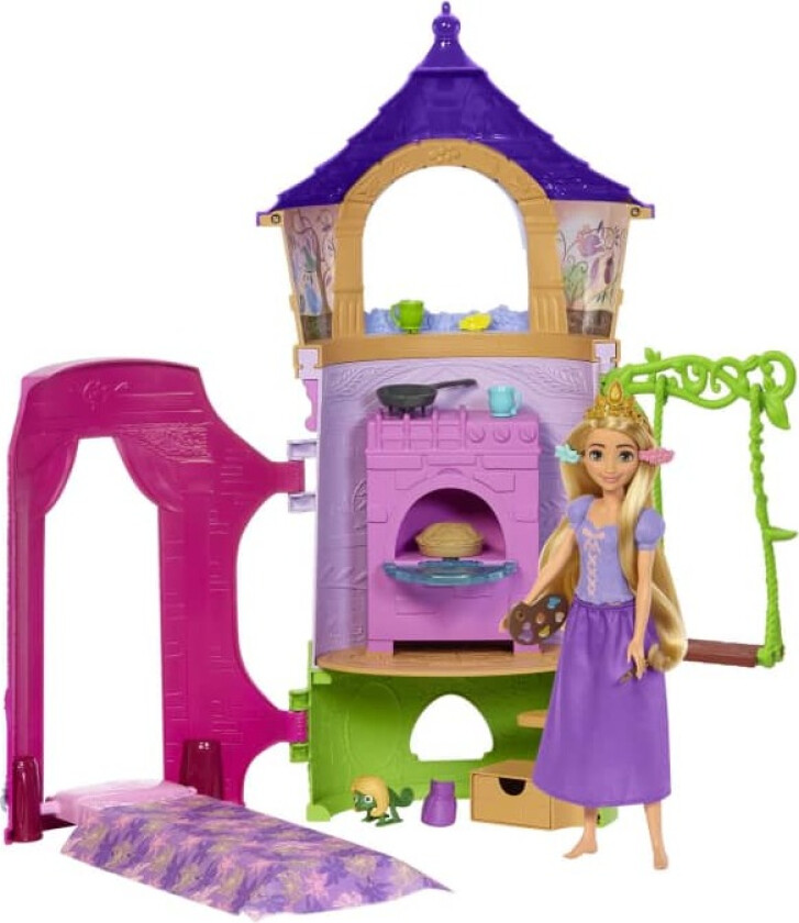 Prinsesse Lekesett Med Dukke - Rapunzel'S Tårn