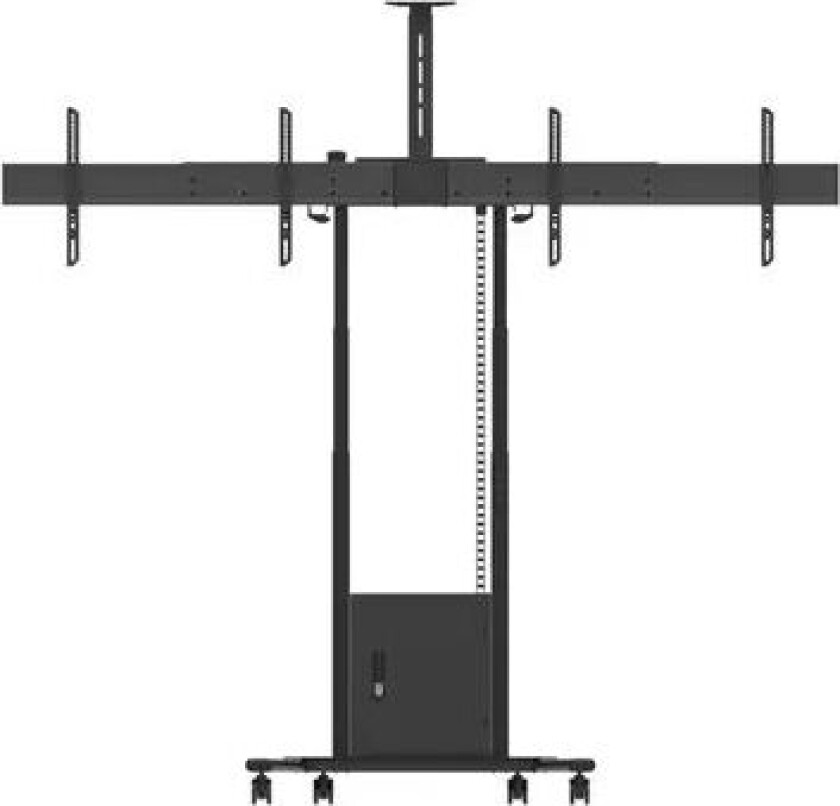 M Motorized Floorstand 2 Lcd 120kg Svart