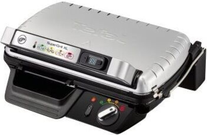 SuperGrill GC461B34 - Grill - elektrisk - 800 kvadratcentimeter - svart / sølv