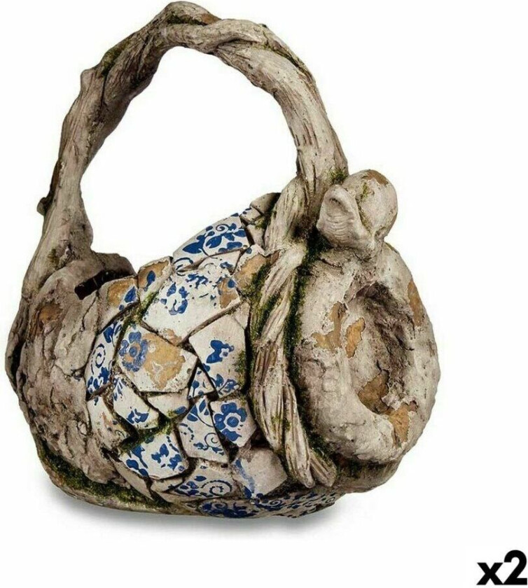 Dekorativ hagefigur vase polyresin 23,5 x 35 x 31 cm (2 kvanta)