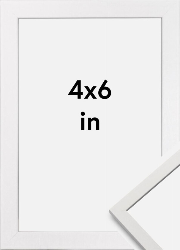 Ramme Edsbyn Akrylglass Hvit 4x6 Inches (10,16x15,2 Cm)