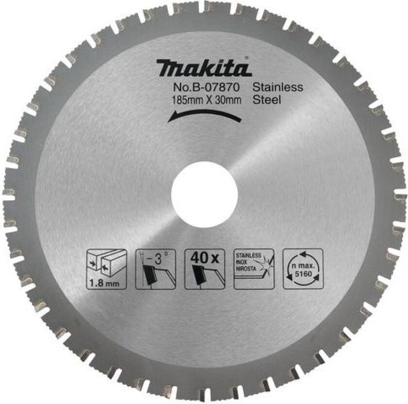 SIRKELSAG 305x25,4mm 76 TENNER FOR RUSTFRITT STÅL